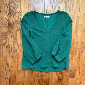 Madewell green v neck top
